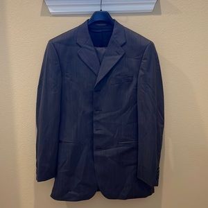 Kasper mens suit jacket and pants in grey wool